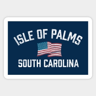 Isle of Palms Patriotic USA American Flag Vintage Sticker